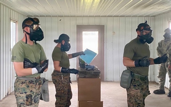 Marines and Soldiers conduct CBRN training during Northern Strike 26-2