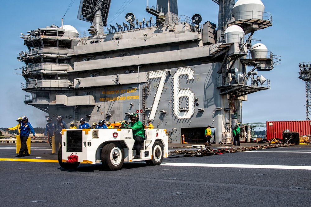 Ronald Reagan Sailors Conduct Flight Deck Training