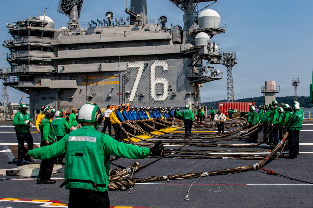 Ronald Reagan Sailors Conduct Flight Deck Training