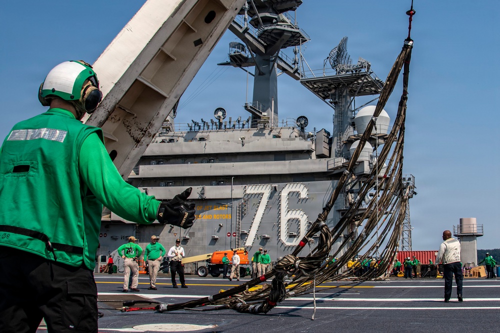 Ronald Reagan Sailors Conduct Flight Deck Training