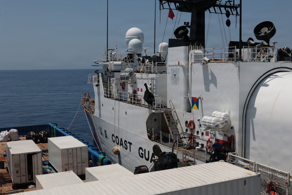 USCGC Forward and HSC Ocean conduct landmark replenishment at sea