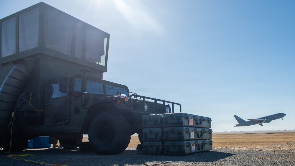 60th OSS Airmen operate mobile air traffic control tower