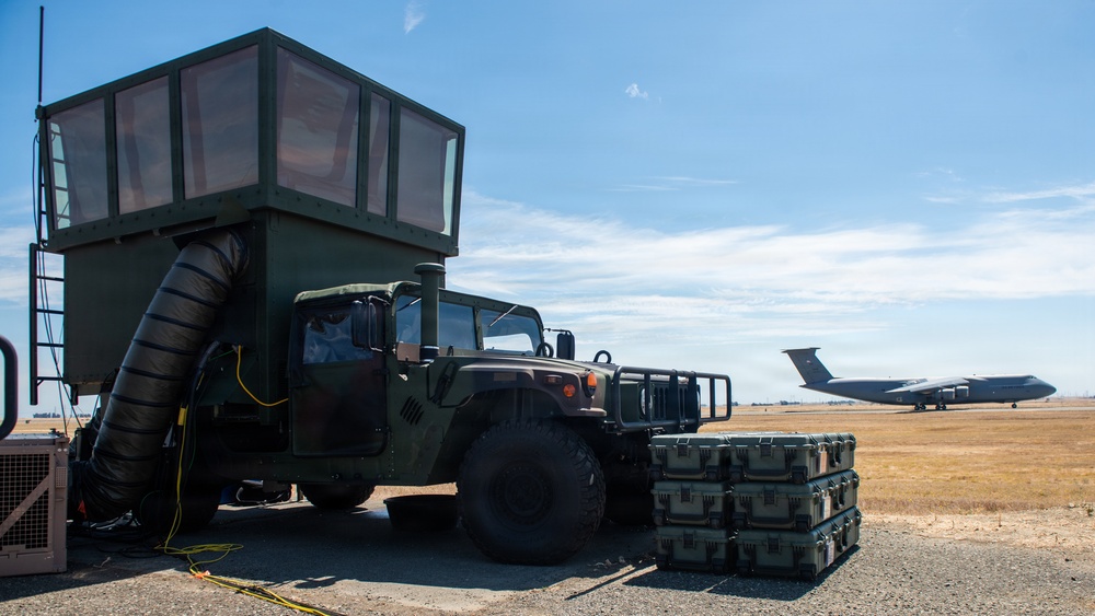 60th OSS Airmen operate mobile air traffic control tower