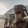 PANAMAX-26: V1/6, Partner forces conduct simulated air raid A U.S. Marine in full combat gear is prominently featured in the foreground, wearing a MICH/FAST helmet with communications headset, tactical eyewear, and MARPAT digital camouflage uniform. A name tape reading 'ROBBINS' and a unit patch are visible on the uniform. Additional Marines in similar gear are visible in the background near what appears to be a military airfield hangar.