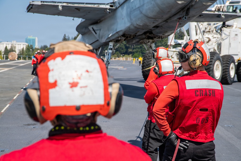 Ronald Reagan Sailors Conduct Flight Deck Training