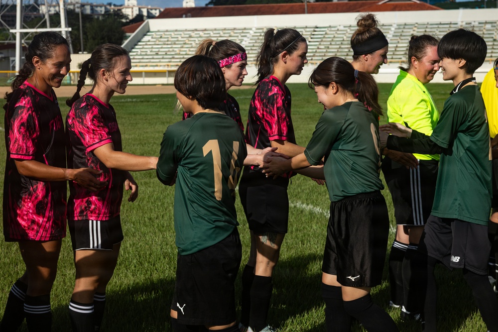 Camp Foster hosts exhibition soccer match with the community