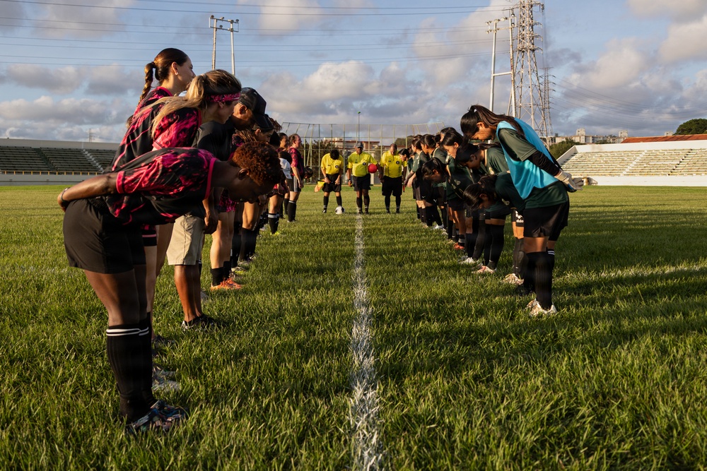 Camp Foster hosts exhibition soccer match with the community