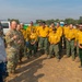 Oregon Guard senior leaders visit airmen fighting Grasshopper Fire