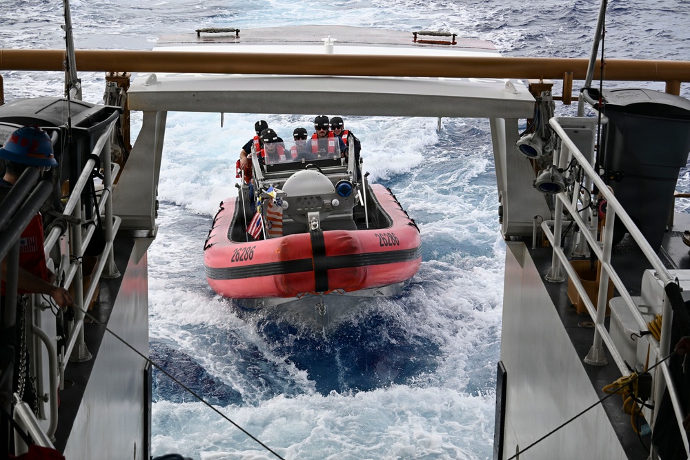 USCGC Joseph Gerczak operates in the Pacific Ocean
