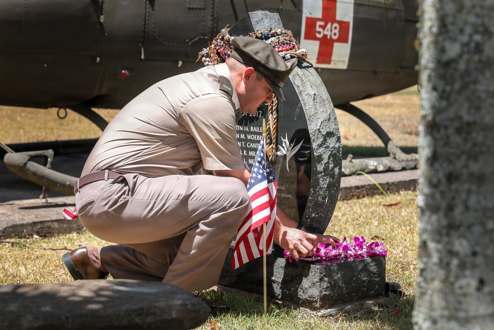 25th CAB holds Blackjack 556, Ozzie 72, and Army Aircraft #96-26699 Remembrance Ceremony
