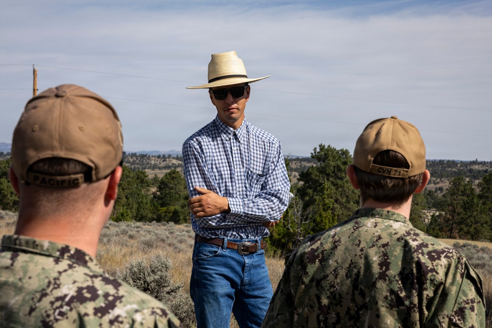 Navy Sailors Tour Montana Ranch