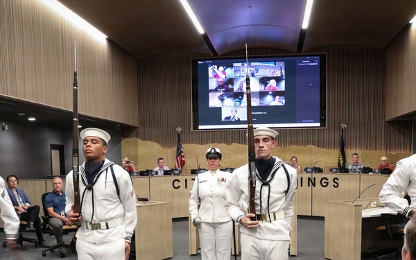 U.S. Ceremonial Guard performs at Billings City Council