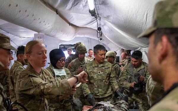 325th Field Hospital responds to simulated mass casualty event during Operation Bold Eagle's Exercise Global Medic 2026