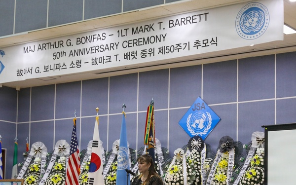 MAJ Bonifas &amp; 1LT Barrett 50th Commemoration Ceremony