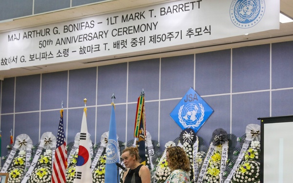 MAJ Bonifas &amp; 1LT Barrett 50th Commemoration Ceremony
