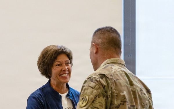 USAG Wiesbaden personnel recognized with coins by Senior Responsible Officer during CI2 Seminar