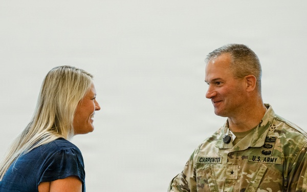 USAG Wiesbaden personnel recognized with coins by Senior Responsible Officer during CI2 Seminar