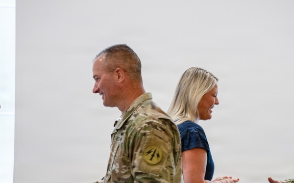 USAG Wiesbaden personnel recognized with coins by Senior Responsible Officer during CI2 Seminar