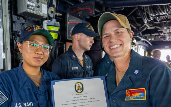 USS Benfold Holds An All Hands Call