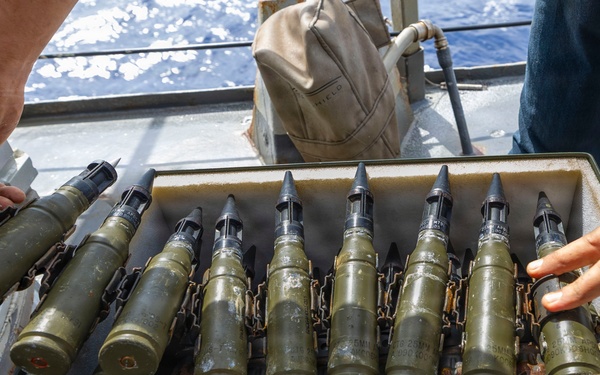 USS Benfold Sailors Maintain Weapon Systems