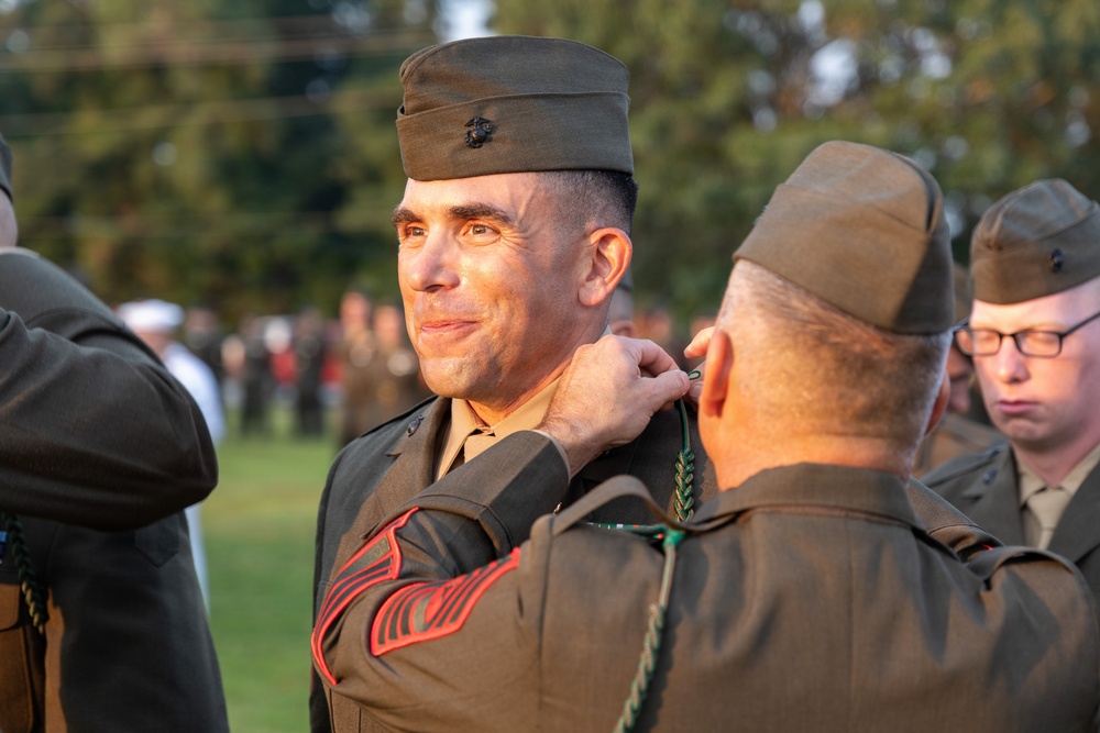 6th Marine Regiment holds French Fourragère Ceremony for BLT 1/8
