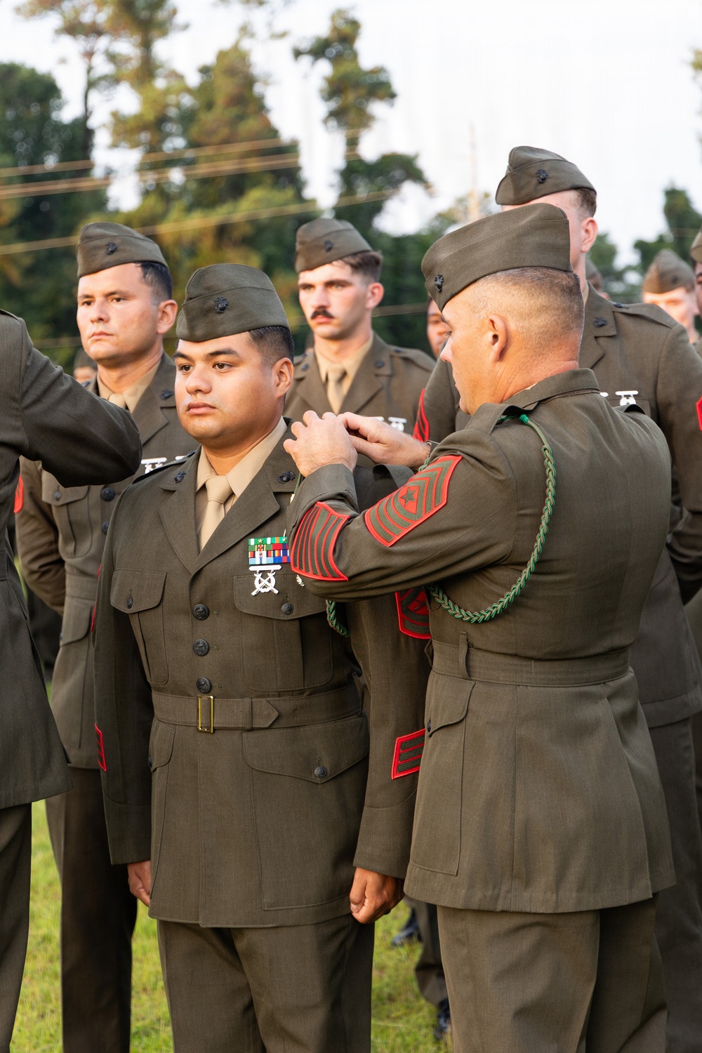 6th Marine Regiment holds French Fourragère Ceremony for BLT 1/8