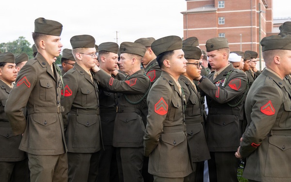 6th Marine Regiment holds French Fourragère Ceremony for BLT 1/8