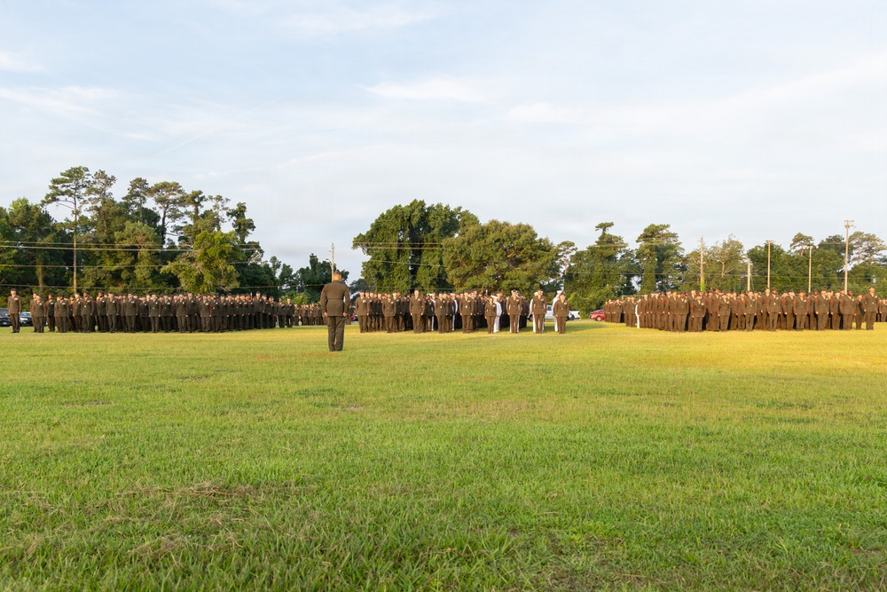 6th Marine Regiment holds French Fourragère Ceremony for BLT 1/8