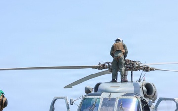 John Finn Conducts Flight Quarters