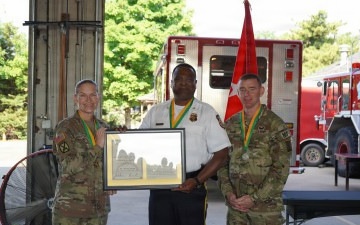 Provost Marshal General honors two JBM-HH emergency services leaders in surprise ceremony