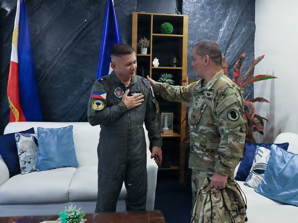 Hawaii Army National Guard Conducts a Key Leadership Engagement with Philippine Air Force in  Colonel Ernesto Rabina Air Base.