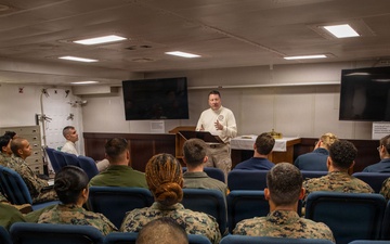 Religous Service Held Aboard USS Makin Island