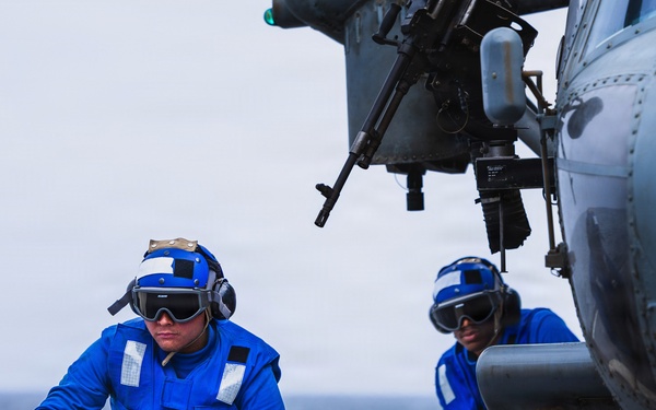 Flight Operations Aboard USS Ross (DDG 71)