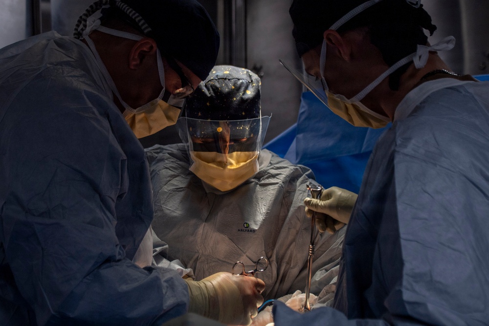 Surgical Operation performed aboard USS Makin Island