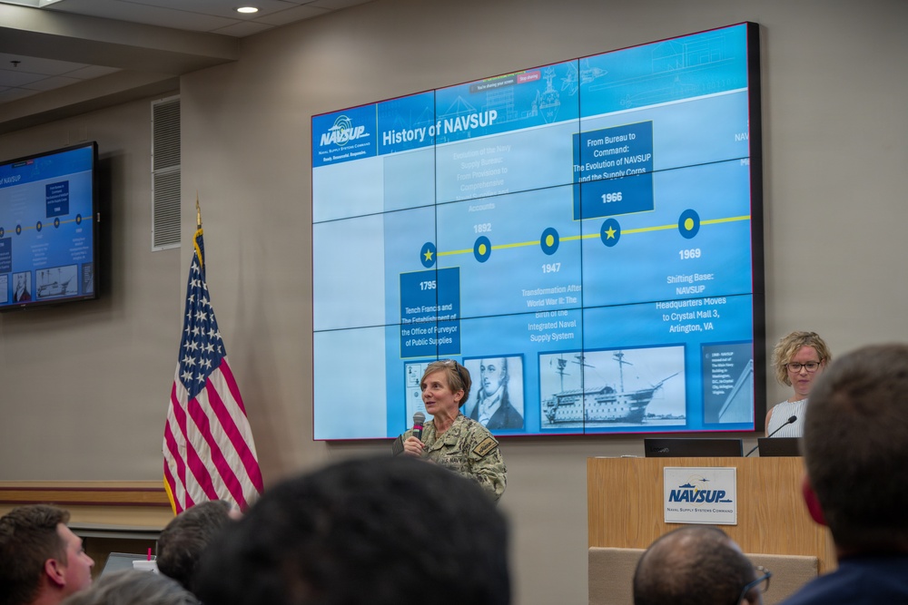 NAVSUP Commander Speaks at Town Hall Meeting