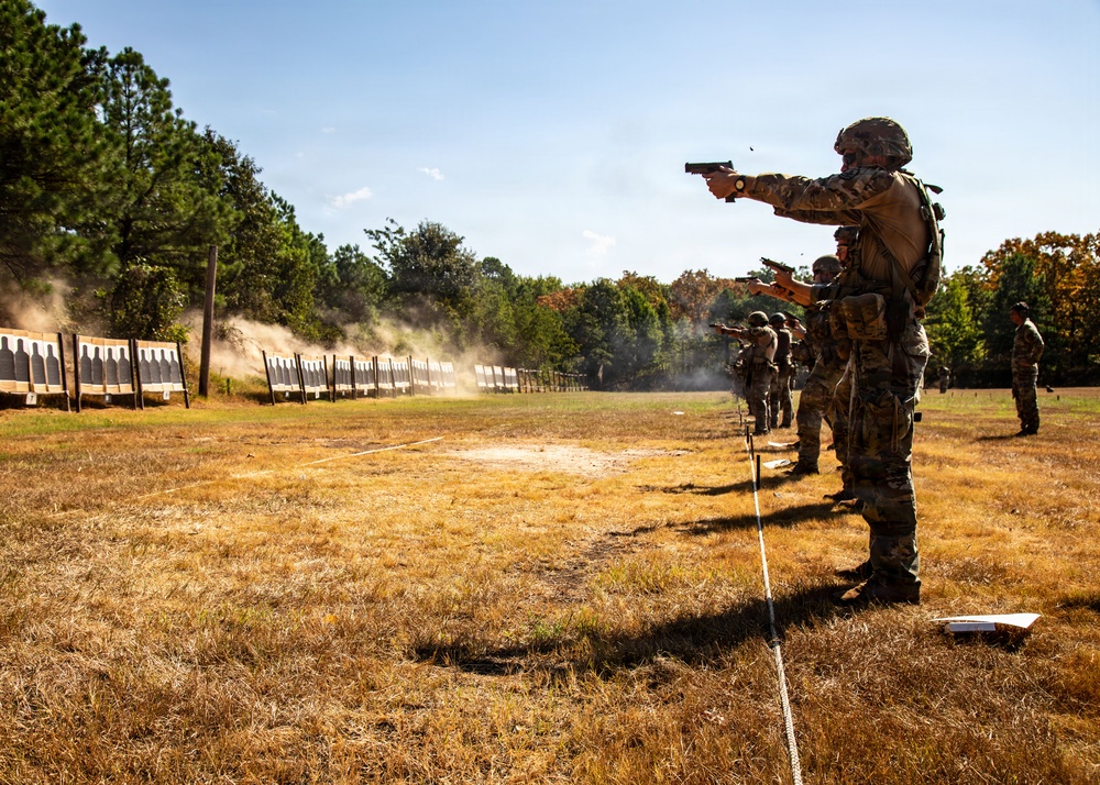 Competitors Take on Pistol 4 Stage During Machine Gun Championship