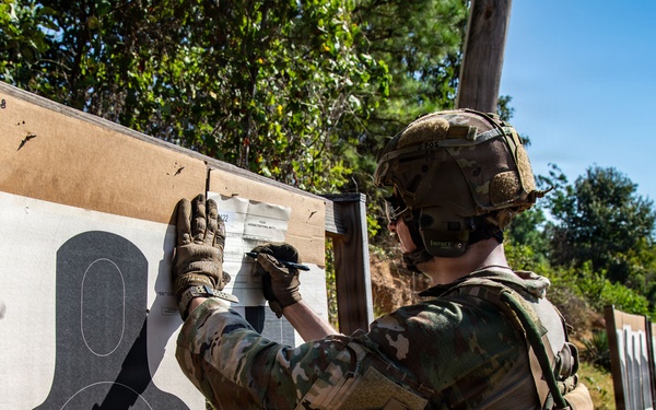 Competitors Take on Pistol 4 Stage During Machine Gun Championship