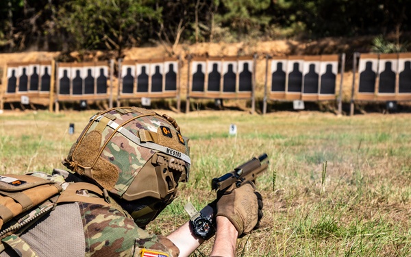 Competitors Take on Pistol 4 Stage During Machine Gun Championship