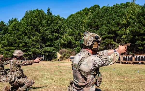 Competitors Take on Pistol 4 Stage During Machine Gun Championship