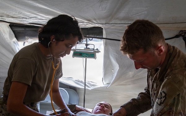 Operation Bold Eagle: 303rd Field Hospital demonstrates expeditionary hospital jump capabilities during Exercise Global Medic
