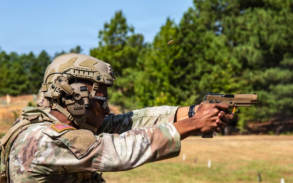Competitors Take on Pistol 4 Stage During Machine Gun Championship