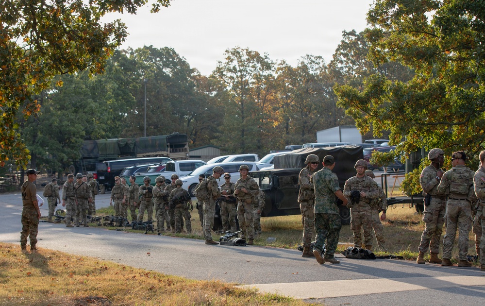 Competitors Open Machine Gun Championship with 10m Match