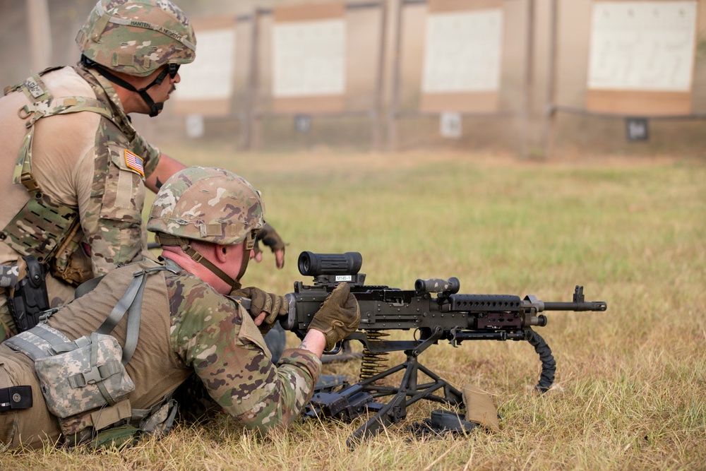 Competitors Open Machine Gun Championship with 10m Match