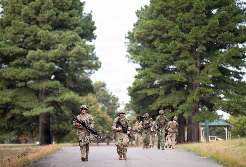 Competitors Open Machine Gun Championship with 10m Match