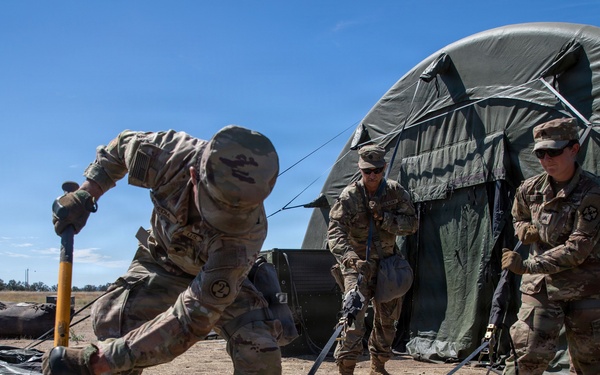 Operation Bold Eagle: 303rd Field Hospital demonstrates expeditionary hospital jump capabilities during Exercise Global Medic