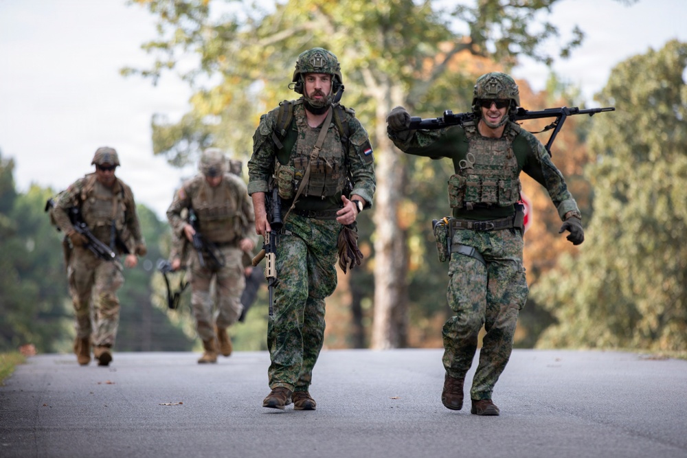 Competitors Open Machine Gun Championship with 10m Match