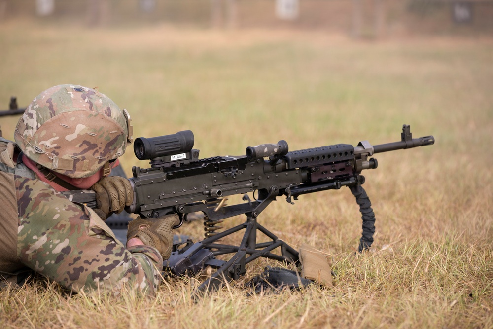 Competitors Open Machine Gun Championship with 10m Match