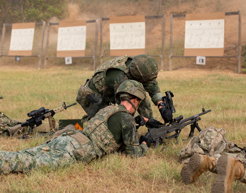 Competitors Open Machine Gun Championship with 10m Match