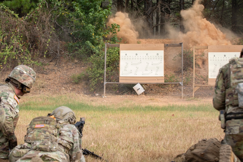 Competitors Open Machine Gun Championship with 10m Match