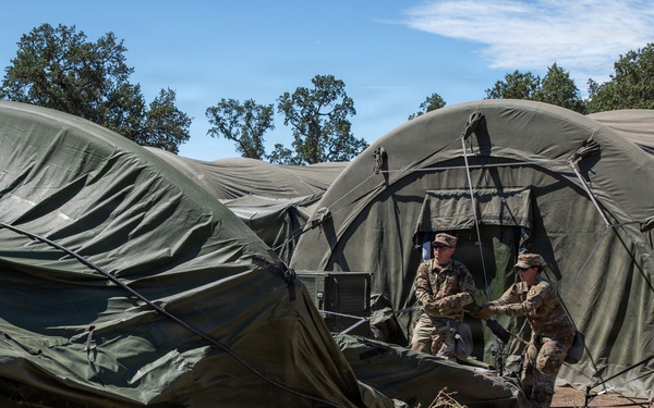 Operation Bold Eagle: 303rd Field Hospital demonstrates expeditionary hospital jump capabilities during Exercise Global Medic